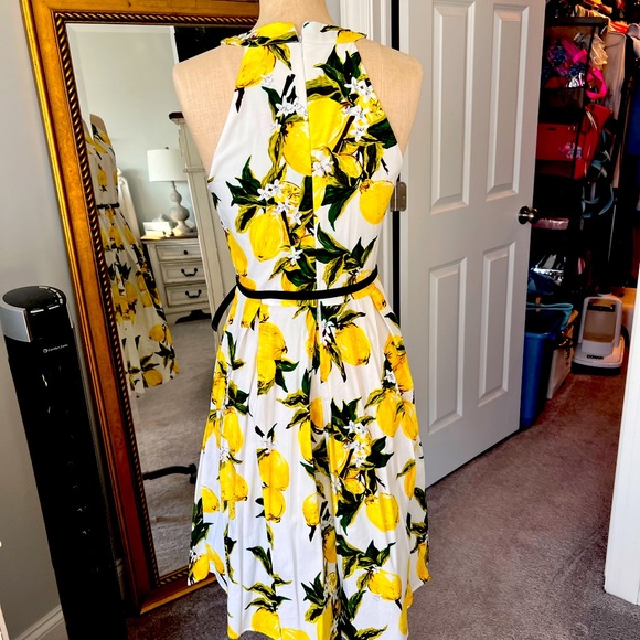 Cotton lemon dress size M - Picture 2 of 4